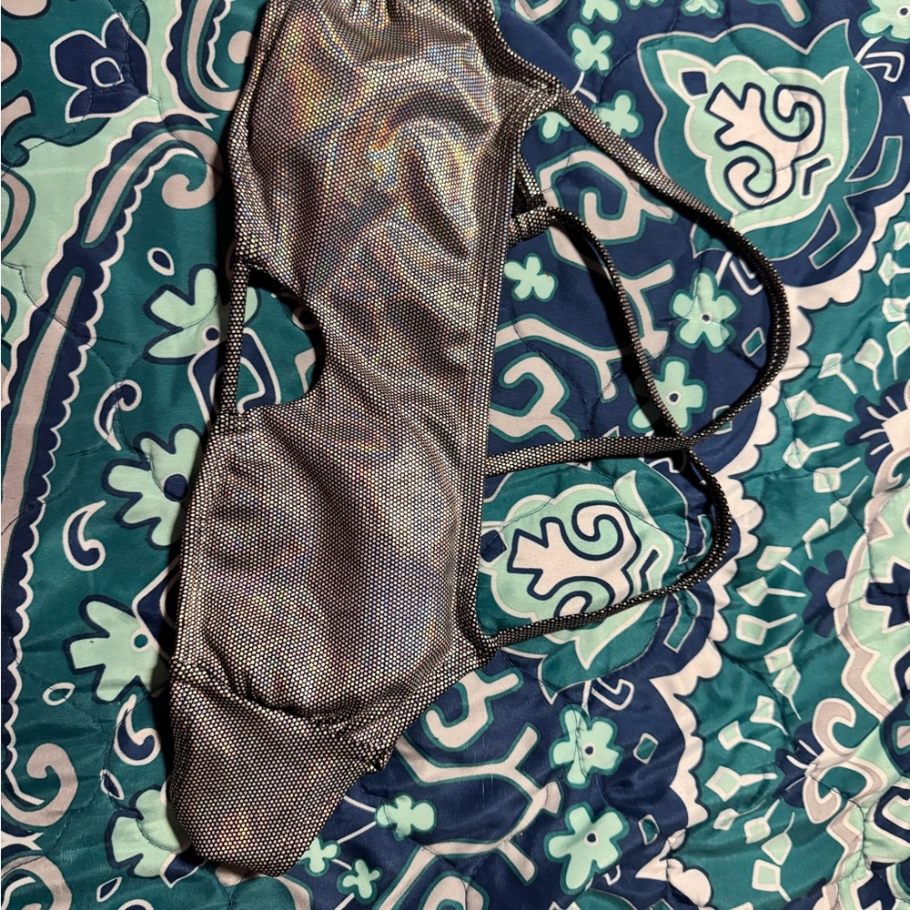 Metallic Strappy Swimsuit